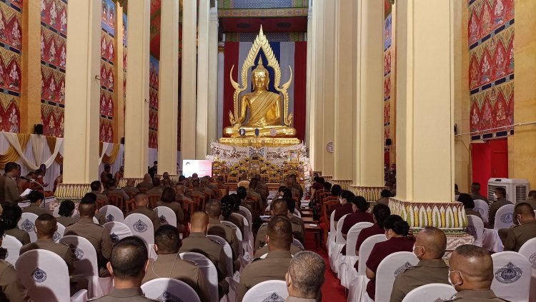 ตำรวจภาค 3 จัดพิธีเจริญพระพุทธมนต์ ถวายพระพรชัยมงคล "สมเด็จเจ้าฟ้าพัชรกิติยาภา"