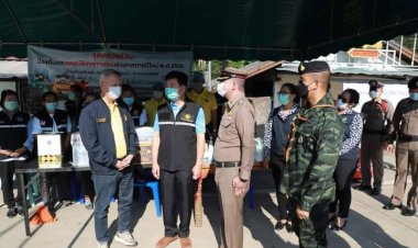 นอภ.แม่สอด-ผกก.แม่สอด-ผู้ใหญ่หมีร่วมต้อนรับคณะผู้ว่าฯตากลงพื้นที่ตรวจเยี่ยมจุดตรวจหลักช่วงปีใหม่