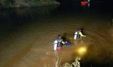 ระดมกำลังอาสาสมัครงมหาหนุ่มสูญหายจมน้ำในระหว่างหาปลา