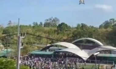 สุดระะทึก!ฮ.บินโชว์วันเด็กเกิดลมกรรโชกแรงทำเต็นท์ปลิวยุบพังยับทับเด็ก-ผู้ใหญ่เจ็บ 8