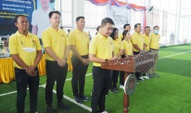 เทศบาลตำบลบางปู จัดการแข่งขันกีฬาฟุตบอล 7 คน ต้านยาเสพติด”บางปู ยั่งยืน คัพ “ครั้งที่ 1