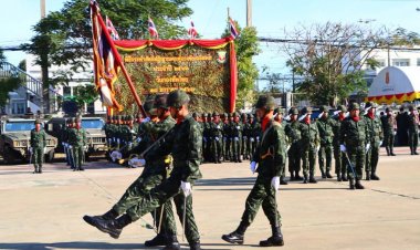 กองกำลังสุรนารี ร่วมพิธีกระทำสัตย์ปฏิญาณตนต่อธงชัยเฉลิมพล เนื่องในวันกองทัพไทย ประจำปี 2566