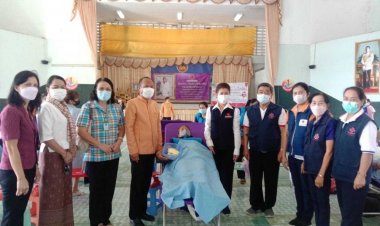 เหล่ากาชาดศรีสะเกษ รับบริจาคโลหิตที่อำเภอขุนหาญ