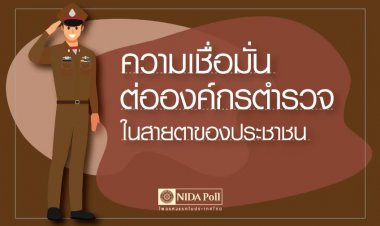 "นิด้าโพล" ปชช. ร้อยละ 39.01 ไม่เชื่อมั่นตำรวจ-ร้อยละ 40.46 หวาดกลัว อาชญากรรมออนไลน์ เช่น แก๊งคอลเซ็นเตอร์ การพนันออนไลน์ หลอกลวงขายของออนไลน์