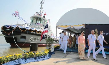 กองทัพเรือ จัดพิธีปล่อยเรือหลวงตาชัยลงน้ำ