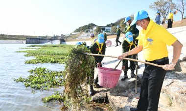 จิตอาสาชลบุรี”ช่วยพ่อดูแลคลองหลวง” รวมใจพัฒนาอ่างเก็บน้ำคลองหลวง รัชชโลทร "ท้องน้ำพระมหากษัตริย์"