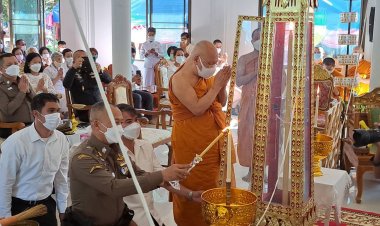 "สำรวย"ผู้ว่าฯศรีสะเกษ ร่วมเป็นเกียรติในพิธีพุทธาภิเษก "พระแสน พระสุก พระใส"