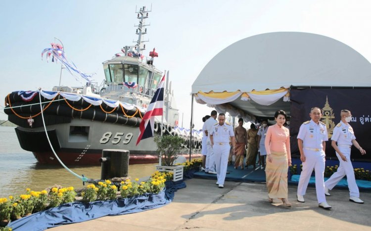 กองทัพเรือ จัดพิธีปล่อยเรือหลวงตาชัยลงน้ำ