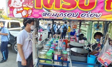 พาชิมเครปญี่ปุ่นฝีมือหนุ่มวัย 26 กัดกินกรอบ กลิ่นหอมอร่อย เครื่องเยอะไส้ทะลัก หน้าสหกรณ์ออมทรัพย์ครูปราจีนฯ