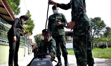 กรมสรรพาวุธ ทหารบก ลงพื้นที่สำรวจคุณภาพอากาศ  6 จุด รอบโรงงานผลิตชนวนระเบิดที่อยุธยา