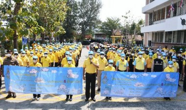 จิตอาสาชลบุรีพัฒนาเมืองสะอาดการจัดระเบียบสายไฟฟ้าและสายสื่อสารอำเภอศรีราชา