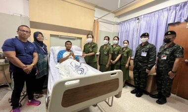 ปธ.สมาคมแม่บ้านทหารบกสาขาพล.ร.5 ลงพื้นที่เยี่ยมกำลังพลบาดเจ็บพื้นที่รือเสาะ