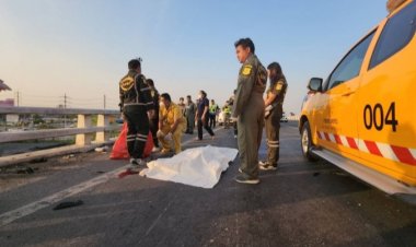 เร่งล่าคนขับรถชนตำรวจทางหลวงดับ!