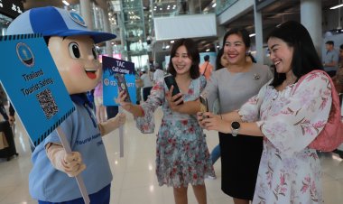 กระทรวงการท่องเที่ยวและกีฬา​ จัดกิจกรรมประชาสัมพันธ์คู่มือสำหรับท่องเที่ยว​ ครั้งที่1​ณ​  ท่าอากาศยานสุวรรณภูมิ
