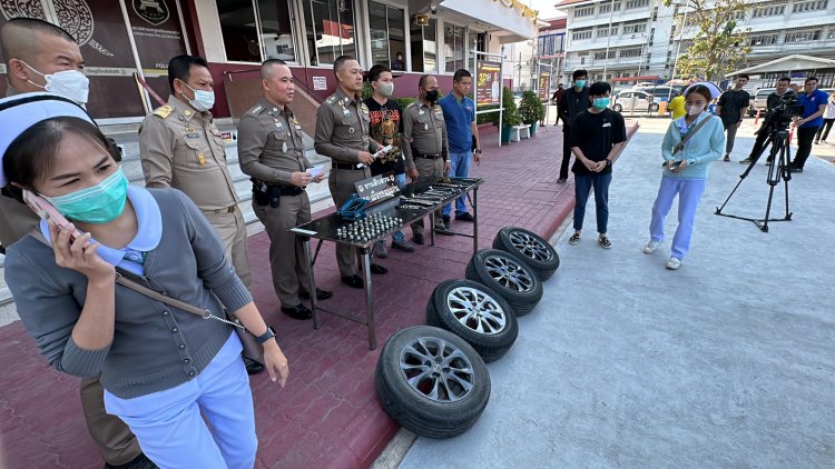 พ่อค้าปลาตกอับ!ตำรวจตามรวบ"ดำ ล้อแม็ก"ตระเวนฉกล้อรถภายในม.ขอนแก่น อ้างขัดสนเรื่องเงิน