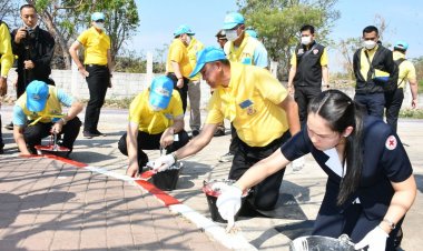 จิตอาสาชลบุรี รวมพลังร่วมกันพัฒนาเมืองสะอาด พระจุฑาธุชราชฐาน เกาะสีชัง