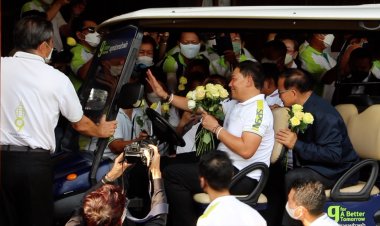 "ประวิตร" เปิดตลาดท่องเที่ยวเมืองปากน้ำ บ้านใหญ่ "อัศวเหม" ต้อนรับพรึ่บ พร้อมหาเสียงฝากเลือก พปชร.