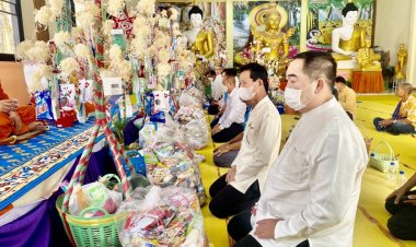 "นายกเคี้ยง คนบ้านเฮา" ร่วมงานทำบุญวันมาฆบูชา(วันพระใหญ่) เพื่อสืบสานพระพุทธศาสนาที่ต.แม่ตาว