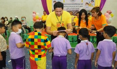 นายกเทศมนตรีตำบลบางปูประธานเปิดงานกีฬาสีอนุบาล