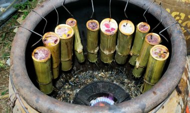 ข้าวหลาม อบโฮ่ง ลุงมาด รสเด็ด รายได้งาม มีแห่งเดียวในจังหวัดสระแก้ว