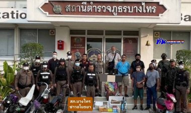 ตำรวจบางไทร สนธิกำลัง อส. จู่โจมจับแก๊งป่วนชุมชน พบปืนเถื่อน 2 กระบอก กระสุนปืนรวม 145 นัด