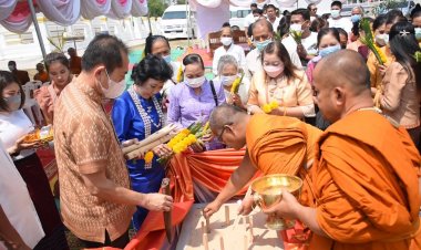 ศรีสะเกษบูมเที่ยวเชิงศาสนาสร้างพระพุทธไสยาสน์บรรพรตที่วัดศรีสมบูรณ์รัตนาราม