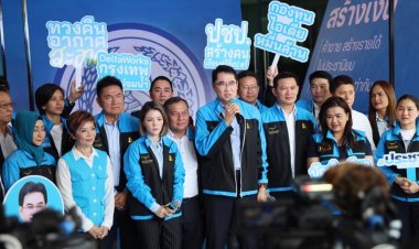 "องอาจ"นำทัพเปิดนโยบาย"ประชาธิปัตย์ กทม." ทำสงครามฝุ่น ค้านกัญชา เมืองกรุง ไม่จมบาดาล