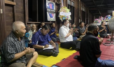 "นายกเคี้ยง คนบ้านเฮา"  ร่วมงานสวดอภิธรรมศพ "แม่หลวงคำ เชียงแขก"