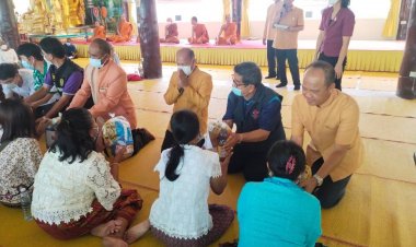 อำเภอขุนหาญ เปิดโครงการรอำเภอยิ้ม...เคลื่อนที่  วัดบ้านทุ่งเลนและพื้นที่ใกล้เคียง