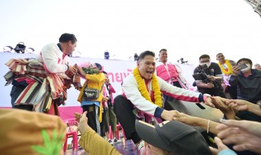 "วราวุธ" ยกทีมชาติไทยพัฒนา ทัวร์ว้าวไทยแลนด์ หาเสียงภาคอีสาน ประเดิมเวทีแรก จ.กาฬสินธุ์ อ้อนขอคะแนนเสียง