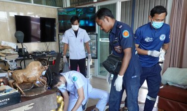 เสี่ยเครียดสะสม คลั่งไล่ยิงพนง.ดะ  ลูกน้องแย่งปืนกระสุนเจาะอกสาหัส ก่อนจ่อขมับฆ่าตัว