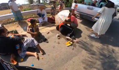 ด่วน!เปิดภาพคลิปเหตุการณ์ รถโม่ปูนแหกโค้งชนขบวนแห่นาคเสียชีวิต 3  บาดเจ็บ 13