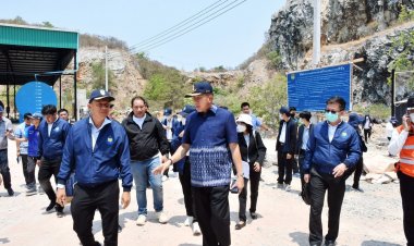 ผู้ว่าฯชลบุรีลงพื้นที่ติดตามสถานการณ์ภัยแล้ง "เกาะสีชัง" จ่อของบกลาง วางท่อส่งน้ำประปา ข้ามทะเลจากศรีราชา