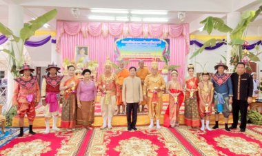 อำเภอปรางค์กู่เปิดงานสืบสานประเพณีแห่พระเวสฟังเทศก์มหาชาติฯท่ามกลางอากาศร้อนต้นเดือนเมษายน