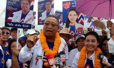 บรรยากาศสมัครเลือกตั้งสมุทรปราการ คึกคัก- บ้านใหญ่ส่งครบ 8 เขตในสีเสื้อ  พปชร .