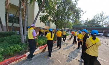 ผู้ว่าฯ ศรีสะเกษนำจิตอาสาพัฒนาทำความสะอาดเนื่องในวันข้าราชการพลเรือน