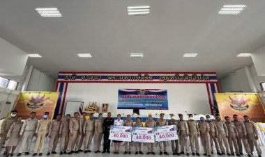 นายอำเภออุทุมพรพิสัย มอบเงินรายได้จากการวิ่งเพื่อการกุศลแก่โรงพยาบาลฯ