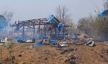 กองทัพเมียนมาโหดเหี้ยมทิ้งระเบิดใส่ฝ่ายต่อต้านในเขตสะกายเสียชีวิตกว่า 100 ศพ