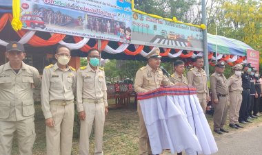 นายอำเภอโพธิ์ศรีสุวรรณ เปิดศูนย์ ปฏิบัติการป้องกันลดอุบัติเหตุบนท้องถนนช่วงสงกรานต์