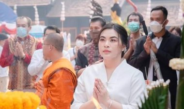 "มาดามหยก"นำทีมรวมแผ่นดินร่วมงานบุญประจำปี วันกตัญญูรำลึกต่อบรรพชนผู้สร้างวัดโลกโมฬี และพิธีสืบชะตาหลวงแบบล้านนา