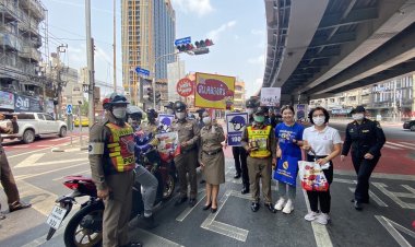 "CEO วี หงษ์ทอง"ร่วมรณรงค์ "7วันอันตราย" ขับขี่ปลอดภัยเมาไม่ขับ