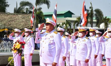 ผู้ว่าฯชลบุรีนำข้าราชการวางพวงมาลาถวายราชสักการะ เนื่องในวันคล้ายวันสวรรคต สมเด็จพระนเรศวรฯ