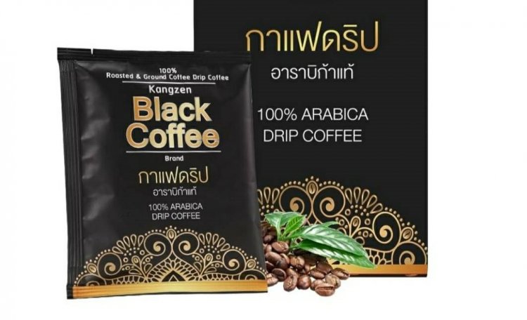 Kangzen Black Coffee แฟคั่วชนิดบดแท้ 100% ผลิตจากกาแฟพันธุ์ดีจากสายพันธุ์ Catimor