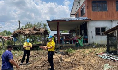 ตร.ทางหลวง ระดมกำลังช่วยเหลือผู้ประสบวาตภัยพายุฤดูร้อนที่ได้รับความเสียหาย