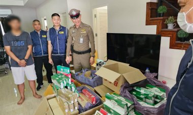 ทลายแหล่งจำหน่ายบุหรี่ปลอมและบุหรี่เถื่อนยึดบุหรี่กว่า 5,000 ซอง