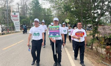 นายอำเภอสบเมย ประธานเปิดกิจกรรมรณรงค์ประชาสัมพันธ์การเลือกตั้ง