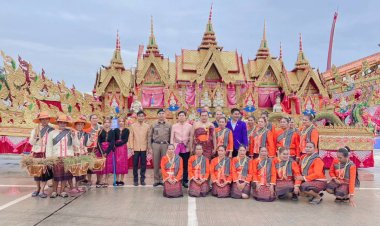 เทศบาลคำบลโคกจาน เปิดงานประเพญีบุญบั้งไฟ ท่ามกลางสายฝนโปรยปรายตลอดงาน