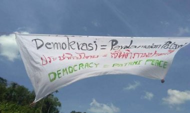 บีอาร์เอ็นป่วนยะลา!แขวนป้ายแสดงออกเชิงสัญลักษณ์ 2 วันก่อนเลือกตั้ง