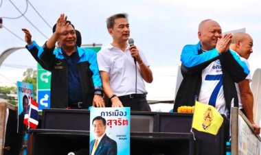 "มาร์ค"ลุยเพชรบุรีอ้อนคนเมืองเพชรเทคะแนนเลือก"อลงกรณ์-กัมพล-อภิชาติ”