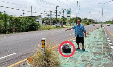 ระทึก!ก่อนวันเลือกตั้ง สส. สาวเอากระเป๋ามาทิ้งไว้กลางถนน